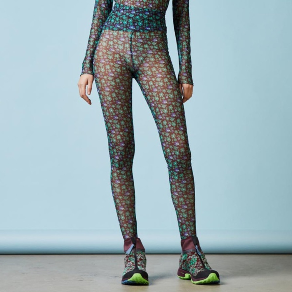 Henrik Vibskov Sheer Floral Pollen Legging Footless Tights sz Small